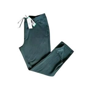 ADIDAS Tapered Zip Leg Size‎ Large Green Stitched Logo Men's Fleece Sweat Pants